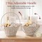 Best Choice Products Easter Basket, Small Woven Easter Basket for Kids w/ Collapsible Handle, Tapered Shape